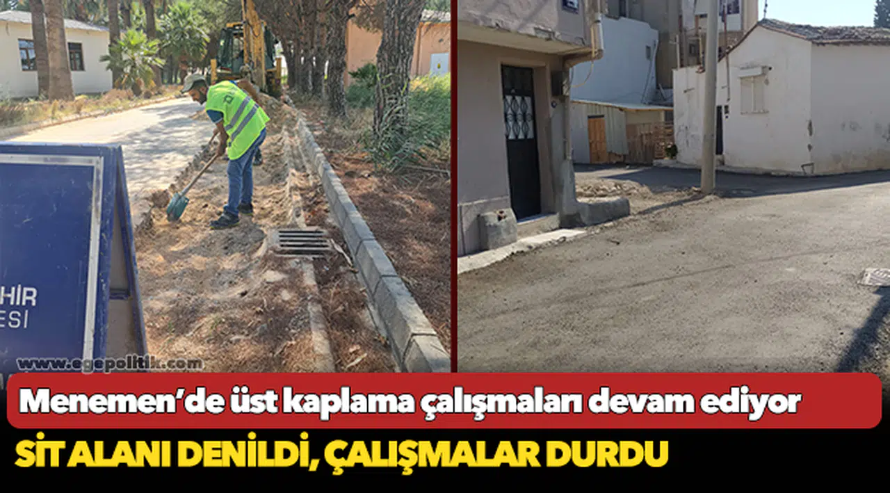 Menemen’de üst kaplama çalışmaları devam ediyor