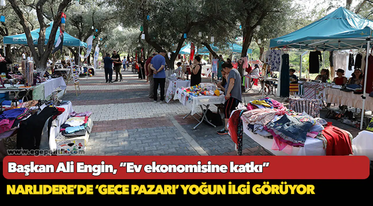 Narlıdere'de "Gece Pazarı" yoğun ilgi görüyor