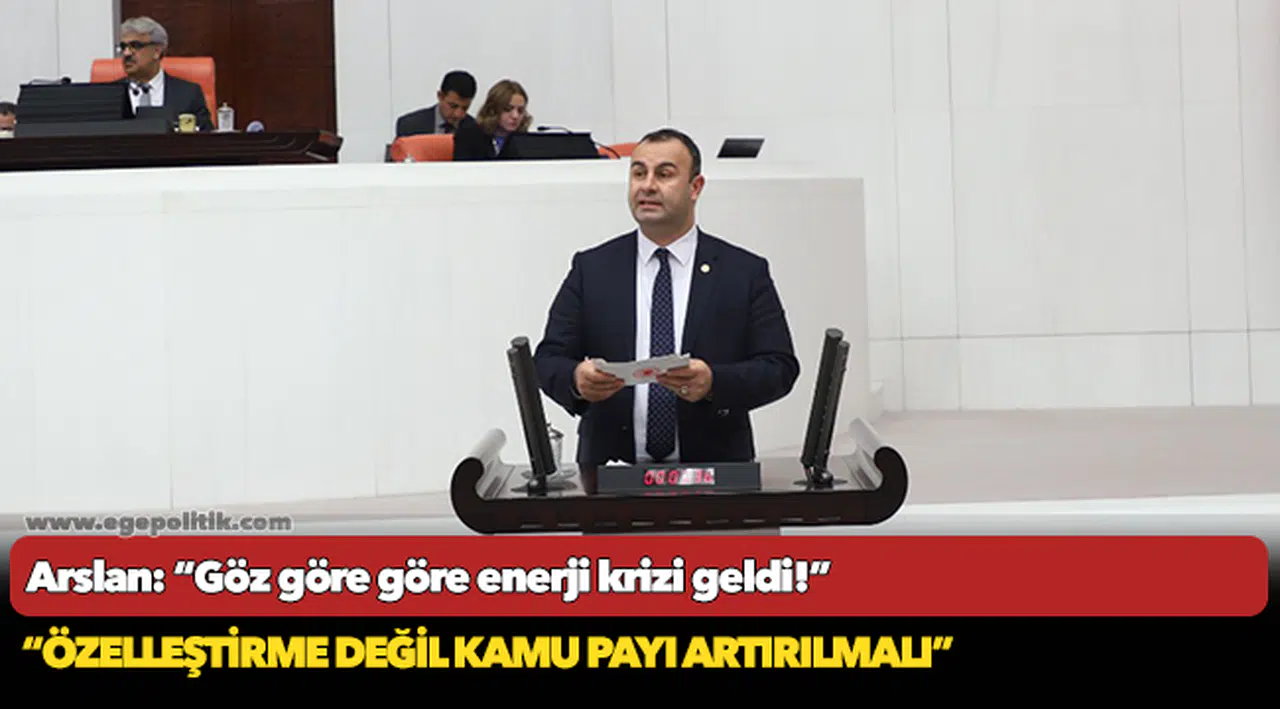 Arslan: “Göz göre göre enerji krizi geldi!”