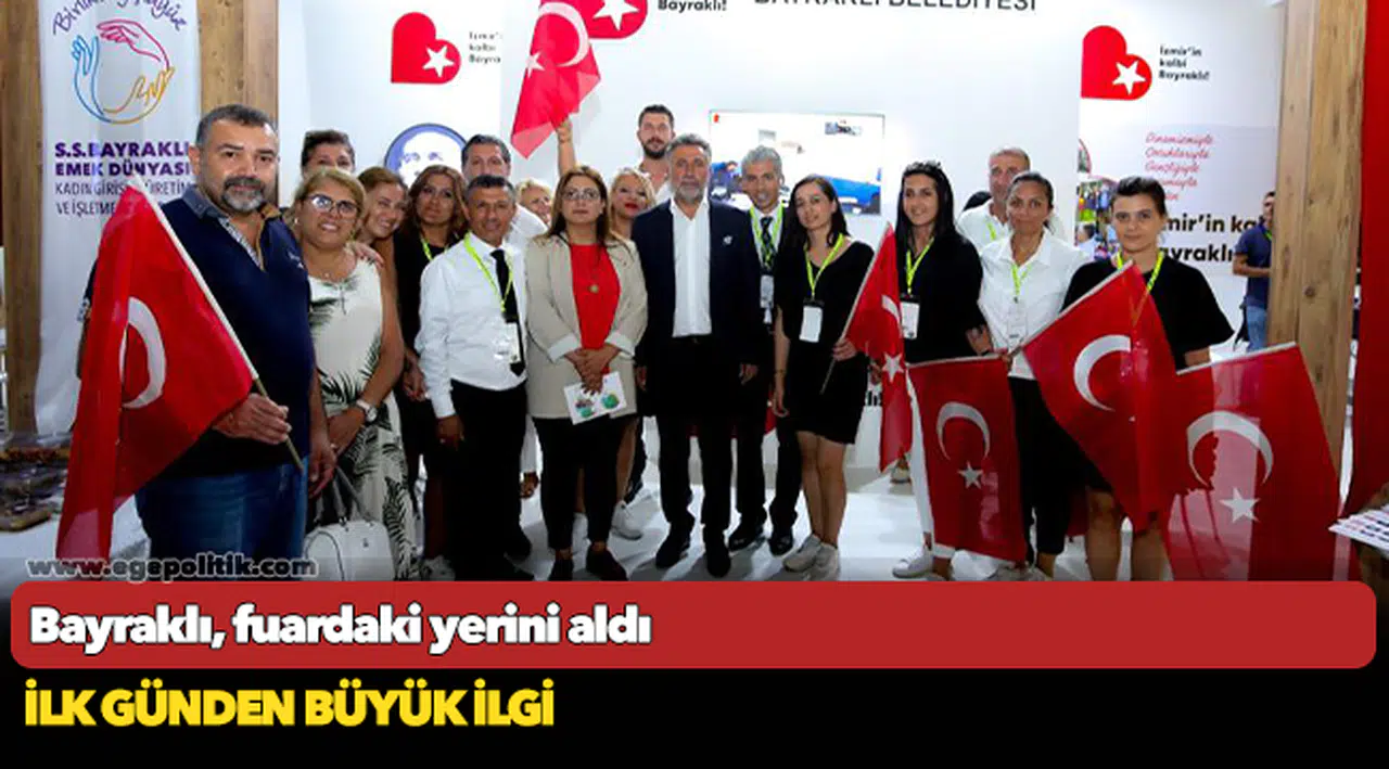Bayraklı, fuardaki yerini aldı