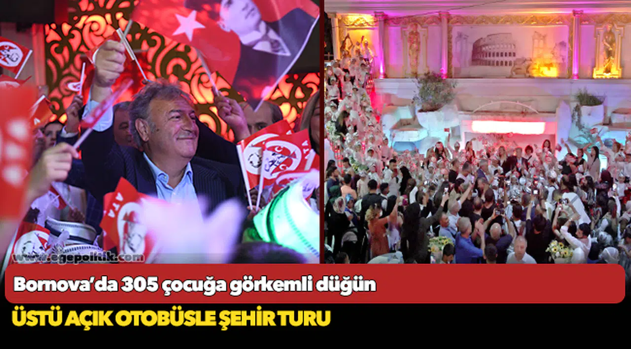 Bornova’da 305 çocuğa görkemli düğün