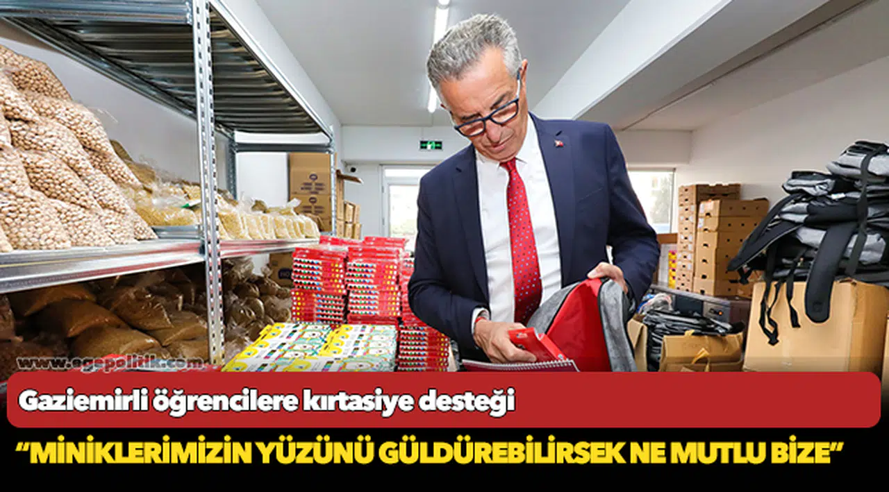 Gaziemirli öğrencilere kırtasiye desteği
