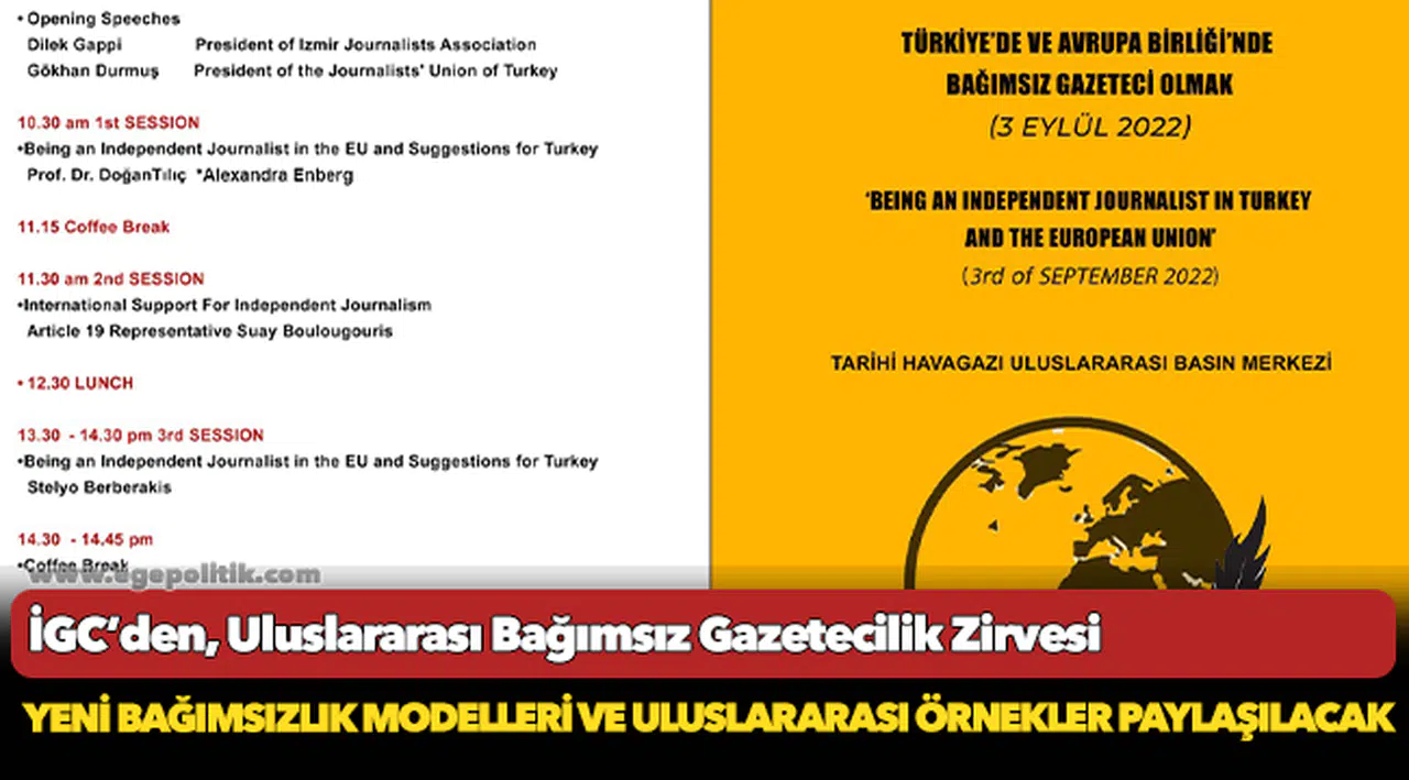 İGC’den, Uluslararası Bağımsız Gazetecilik Zirvesi
