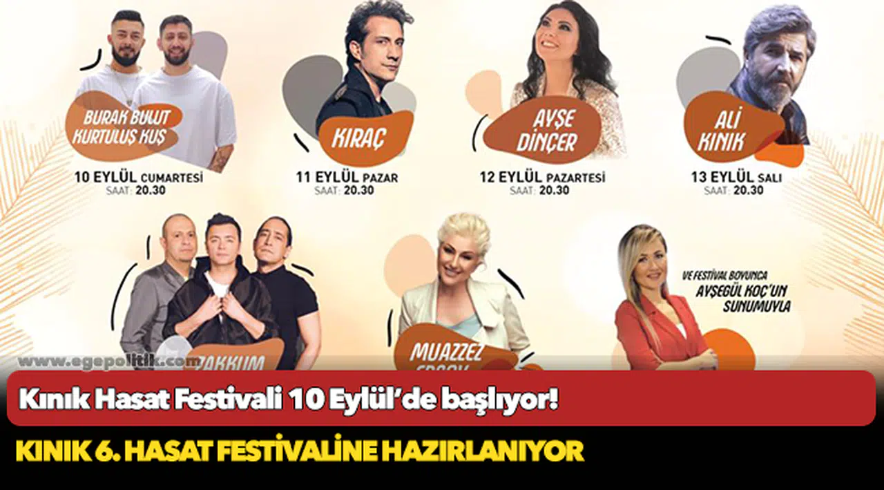 Kınık Hasat Festivali 10 Eylül’de başlıyor!