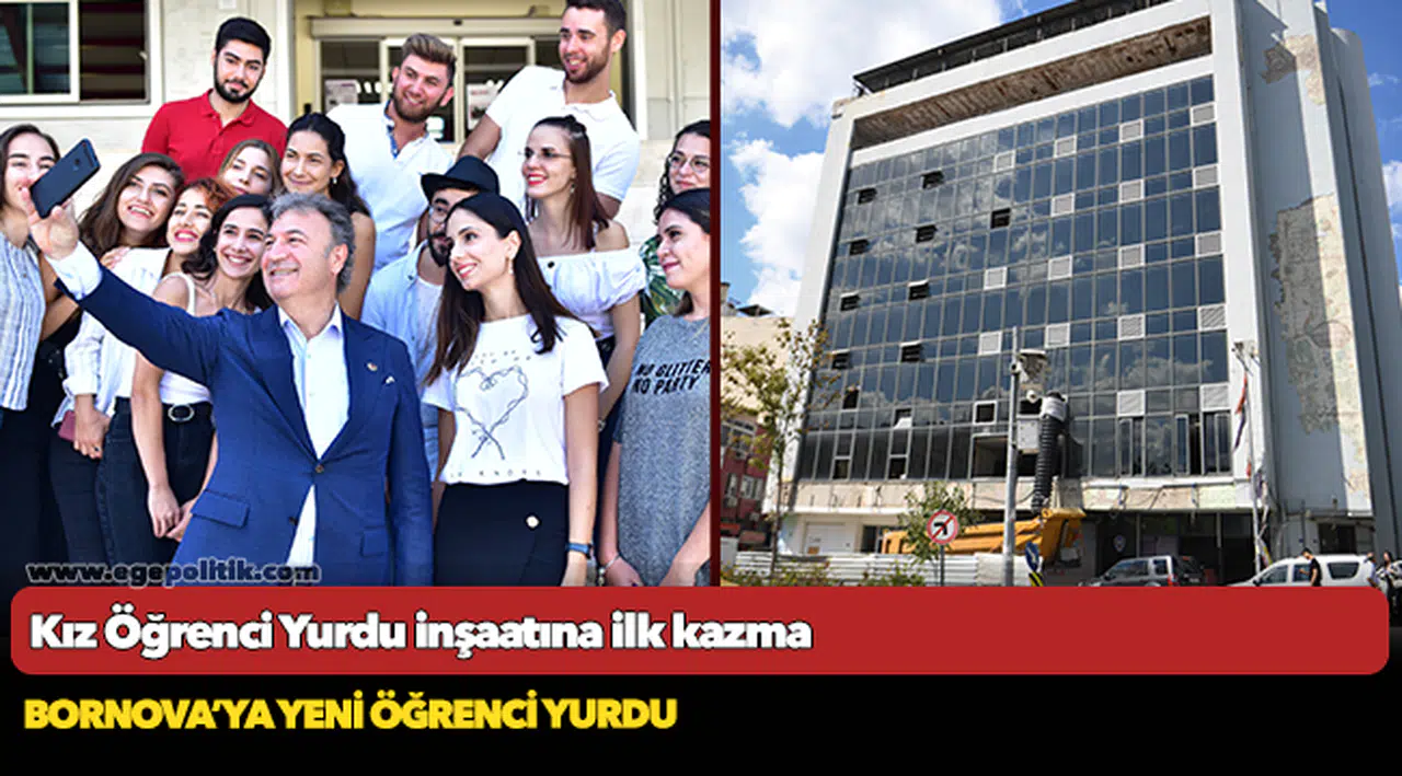 Kız Öğrenci Yurdu inşaatına ilk kazma