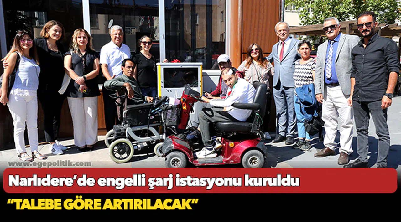 Narlıdere’de engelli şarj istasyonu kuruldu