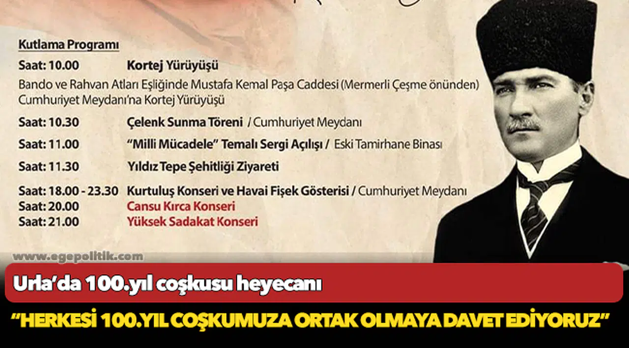 Urla’da 100.yıl coşkusu heyecanı