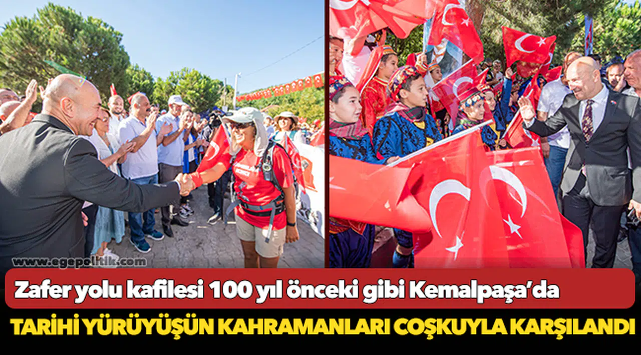 Zafer yolu kafilesi 100 yıl önceki gibi Kemalpaşa’da