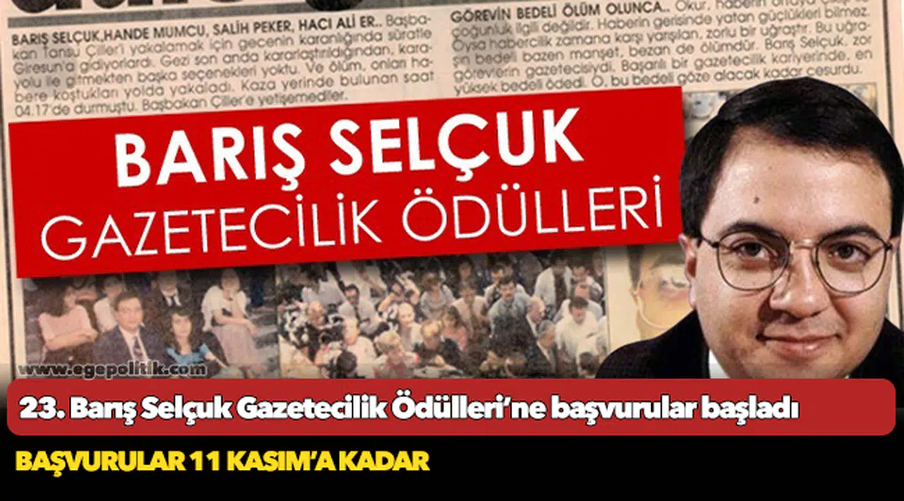 23. Barış Selçuk Gazetecilik Ödülleri’ne başvurular başladı
