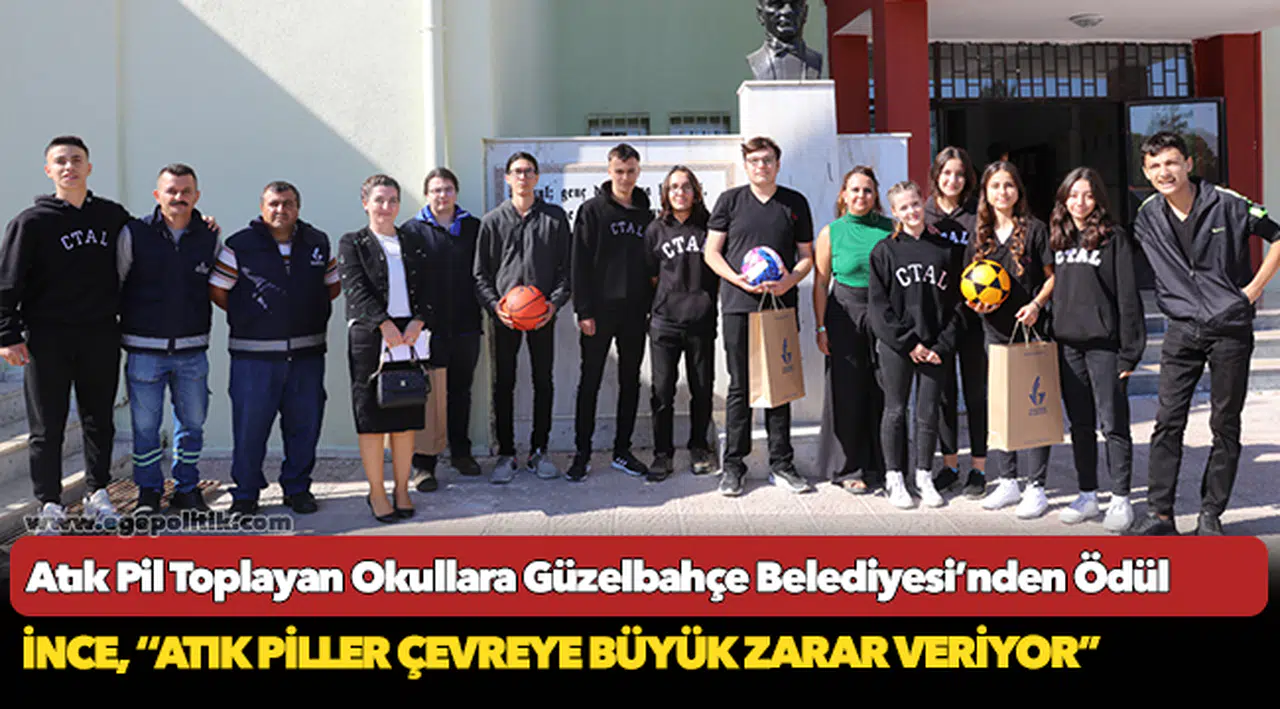 Atık Pil Toplayan Okullara Güzelbahçe Belediyesi’nden Ödül