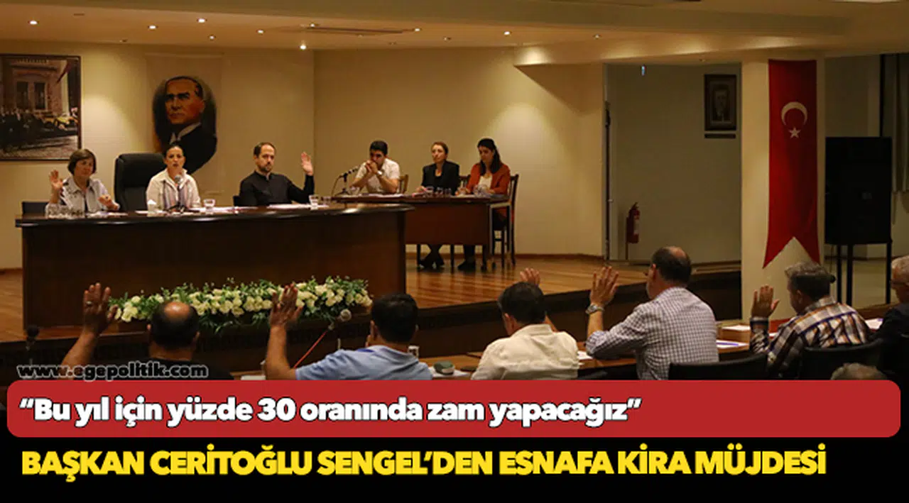 Başkan Ceritoğlu Sengel'den esnafa kira müjdesi
