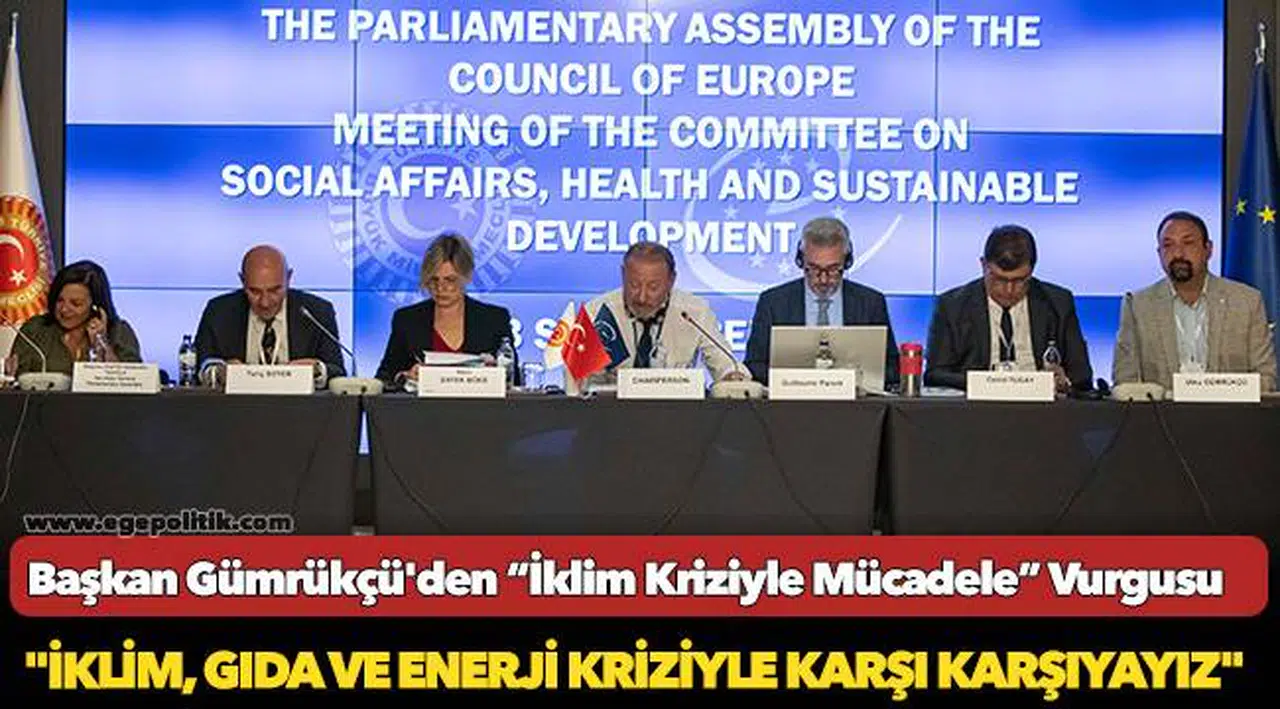 Başkan Gümrükçü'den Avrupa Konseyi Toplantısında “İklim Kriziyle Mücadele” Vurgusu