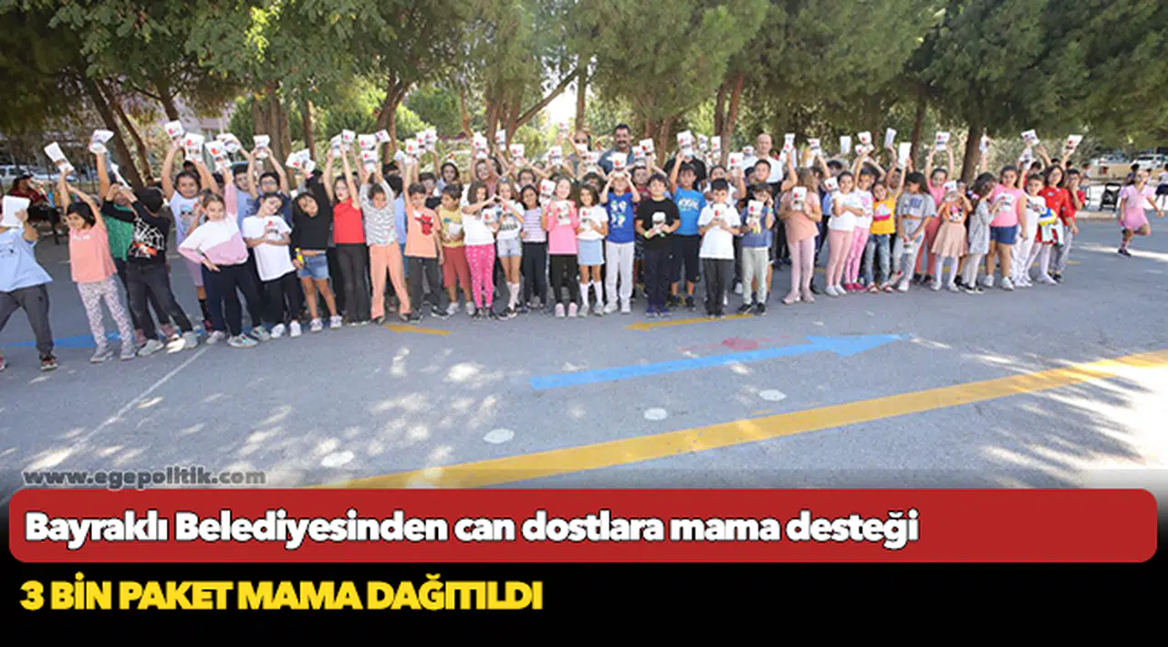Bayraklı Belediyesinden can dostlara mama desteği