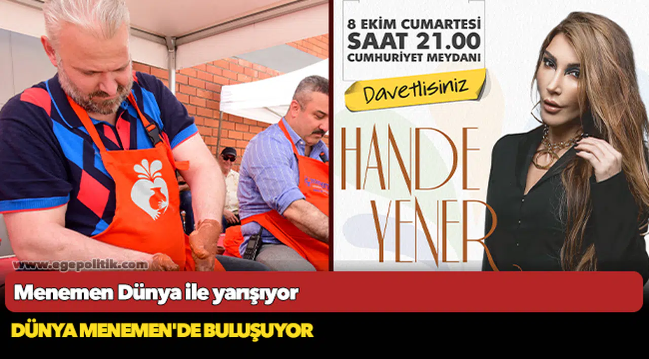 Menemen Dünya ile yarışıyor
