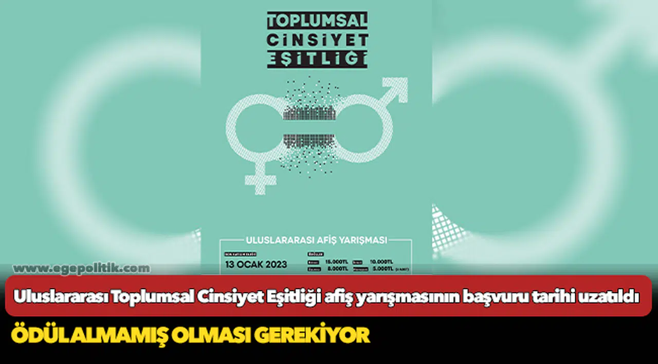 Uluslararası Toplumsal Cinsiyet Eşitliği afiş yarışmasının başvuru tarihi uzatıldı