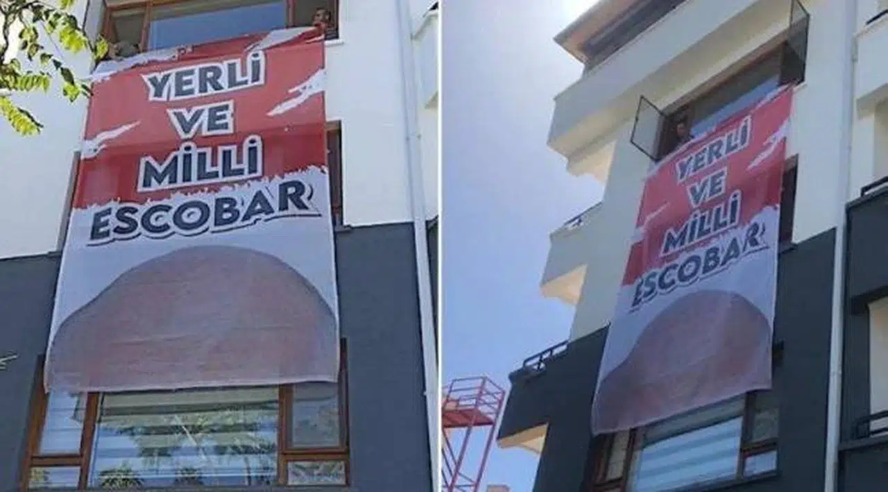 'Yerli ve Milli Escobar' pankartındaki 'kafa' suç sayıldı
