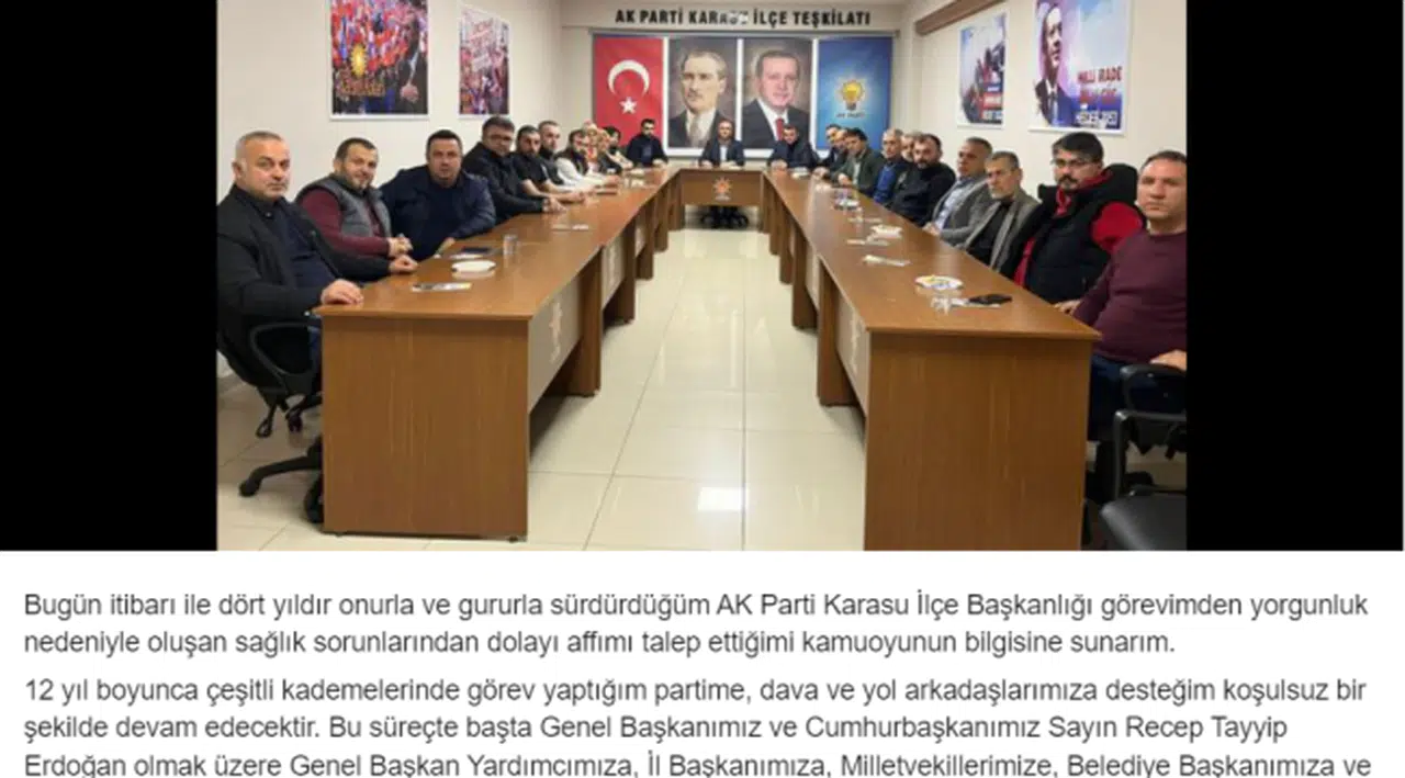 AK Parti'de bir istifa daha: "Yorgunluktan sağlığım bozuldu"