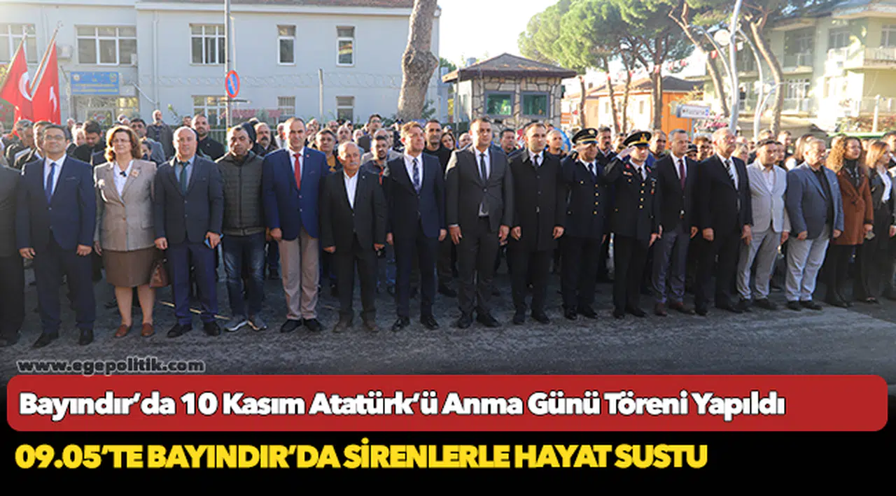 Bayındır’da 10 Kasım Atatürk’ü Anma Günü Töreni Yapıldı