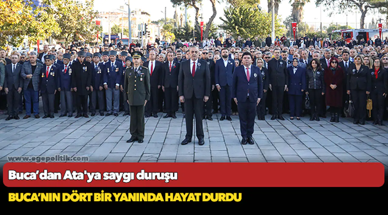 Buca’dan Ata'ya saygı duruşu