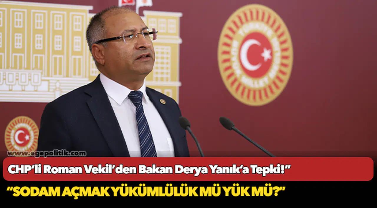 CHP’li Roman Vekil’den Bakan Derya Yanık’a Tepki!”
