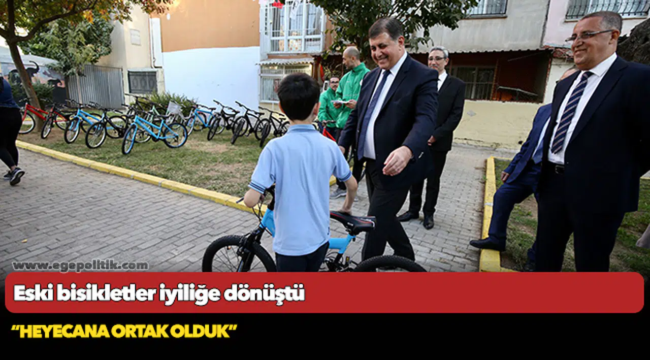 Eski bisikletler iyiliğe dönüştü
