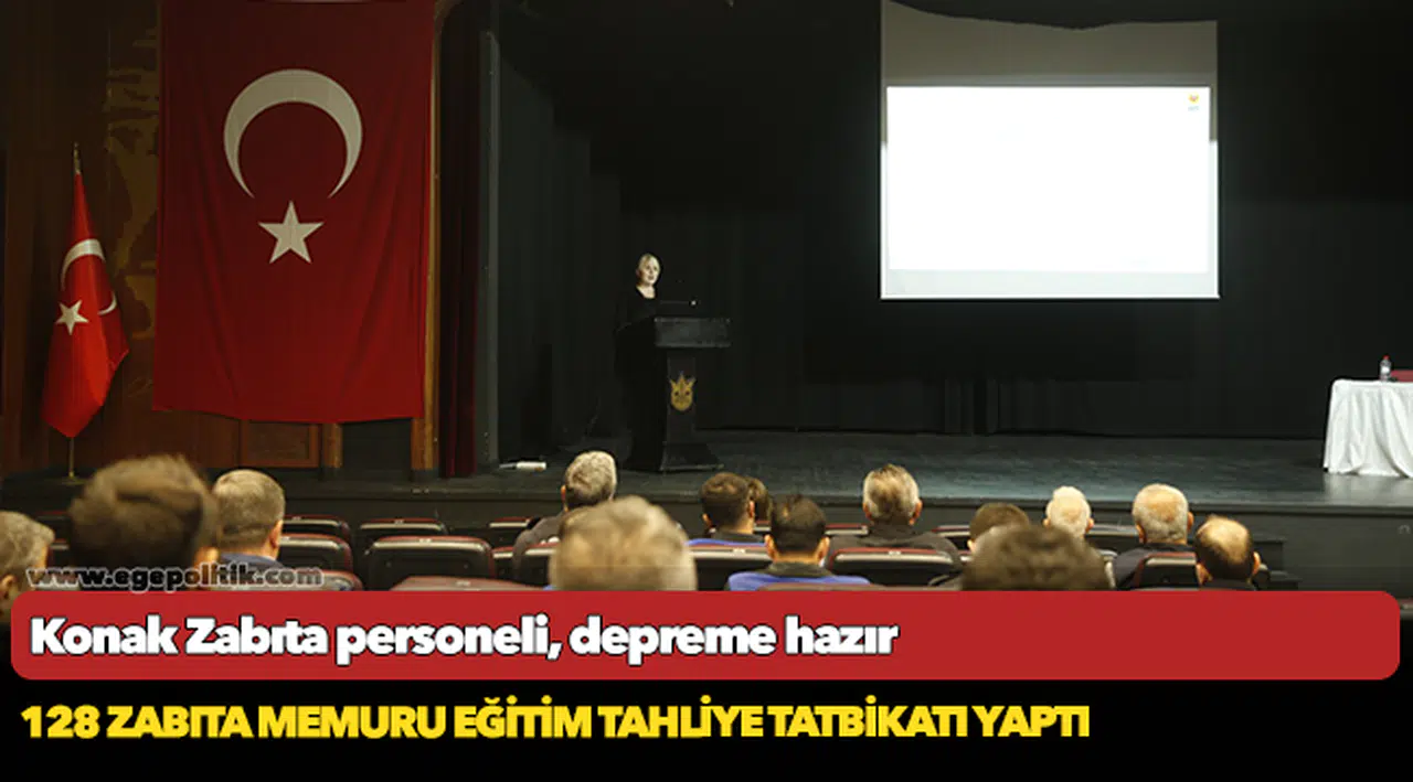 Konak Zabıta personeli, depreme hazır