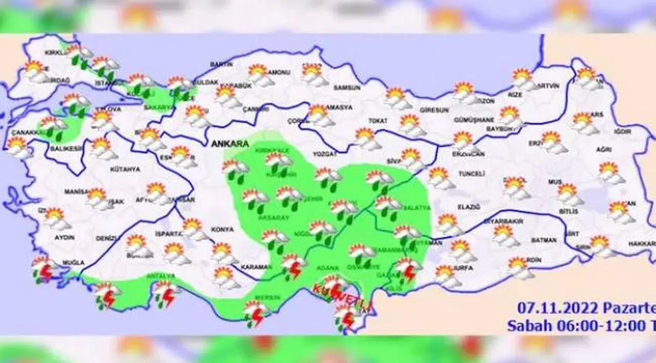 Meteoroloji'den 33 ile uyarı: Kuvvetli rüzgar ve sağanak geliyor