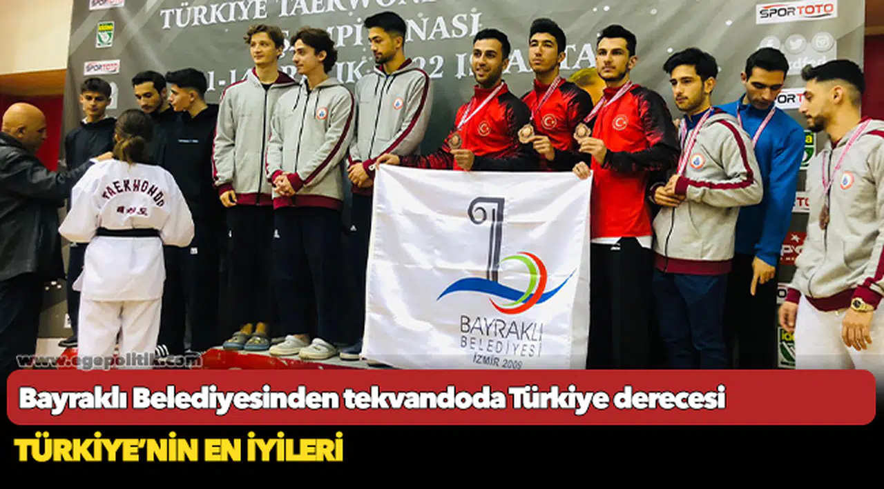 Bayraklı Belediyesinden tekvandoda Türkiye derecesi
