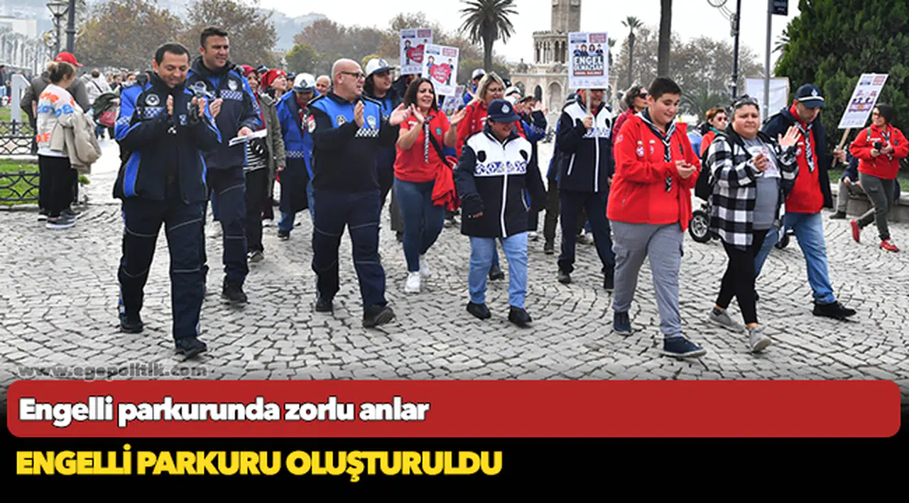 Engelli parkurunda zorlu anlar