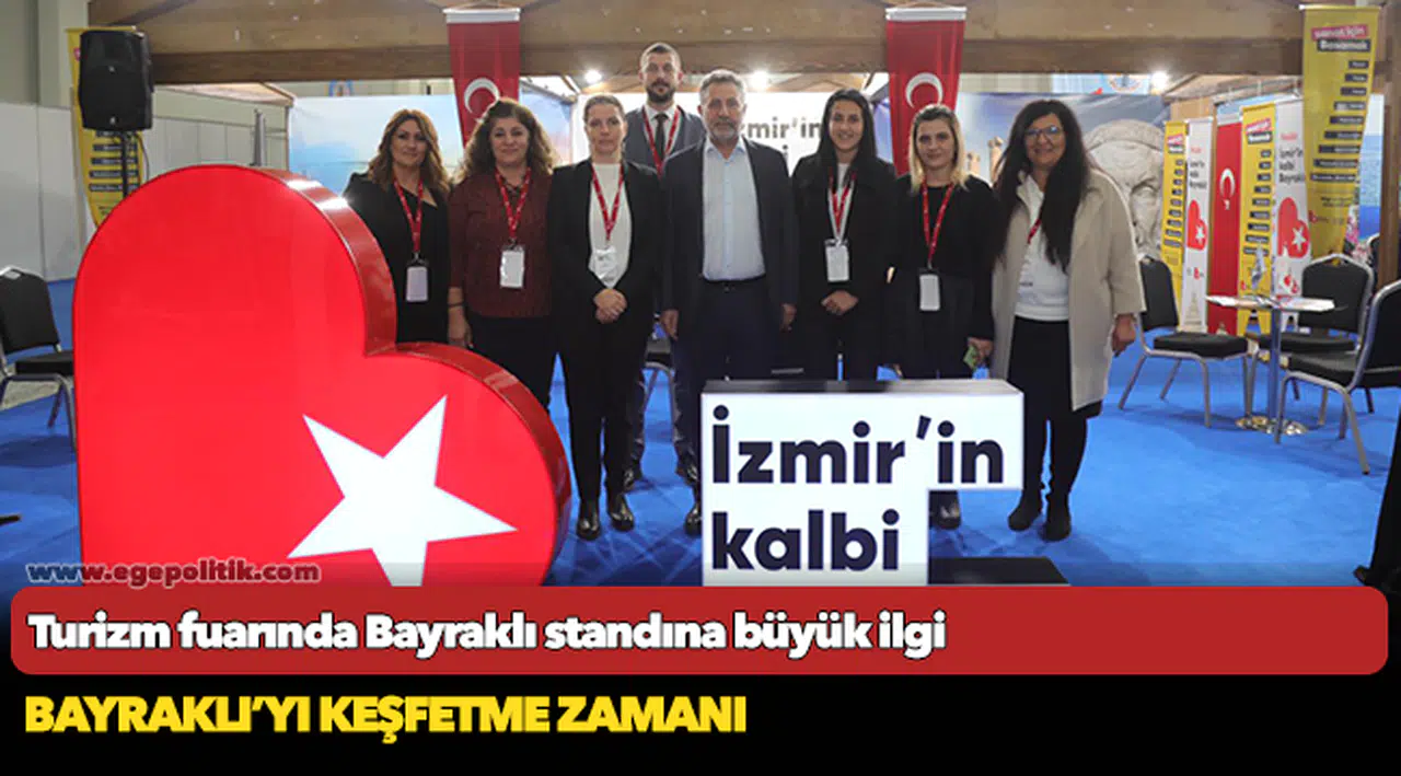Turizm fuarında Bayraklı standına büyük ilgi