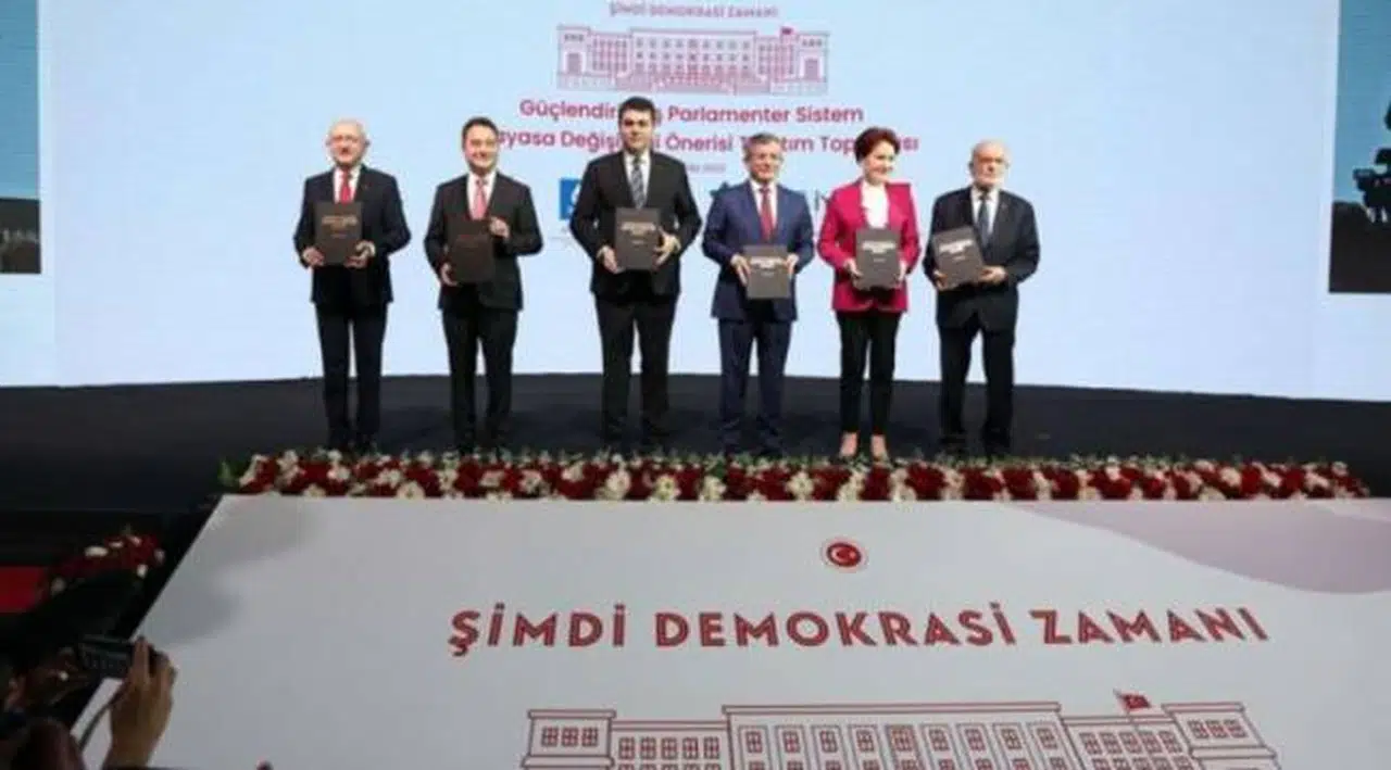 Altılı masa 'Ortak Politikalar Mutabakat Metni'ni açıklıyor
