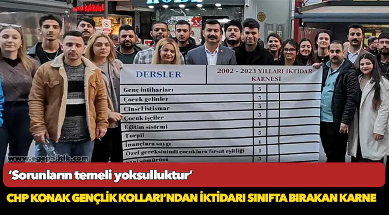 CHP Konak Gençlik Kolları'ndan iktidarı sınıfta bırakan karne!