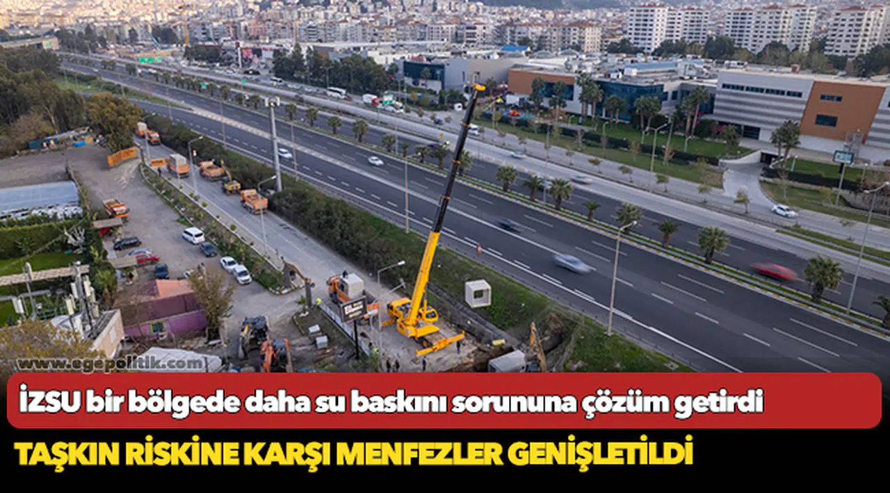 İZSU bir bölgede daha su baskını sorununa çözüm getirdi