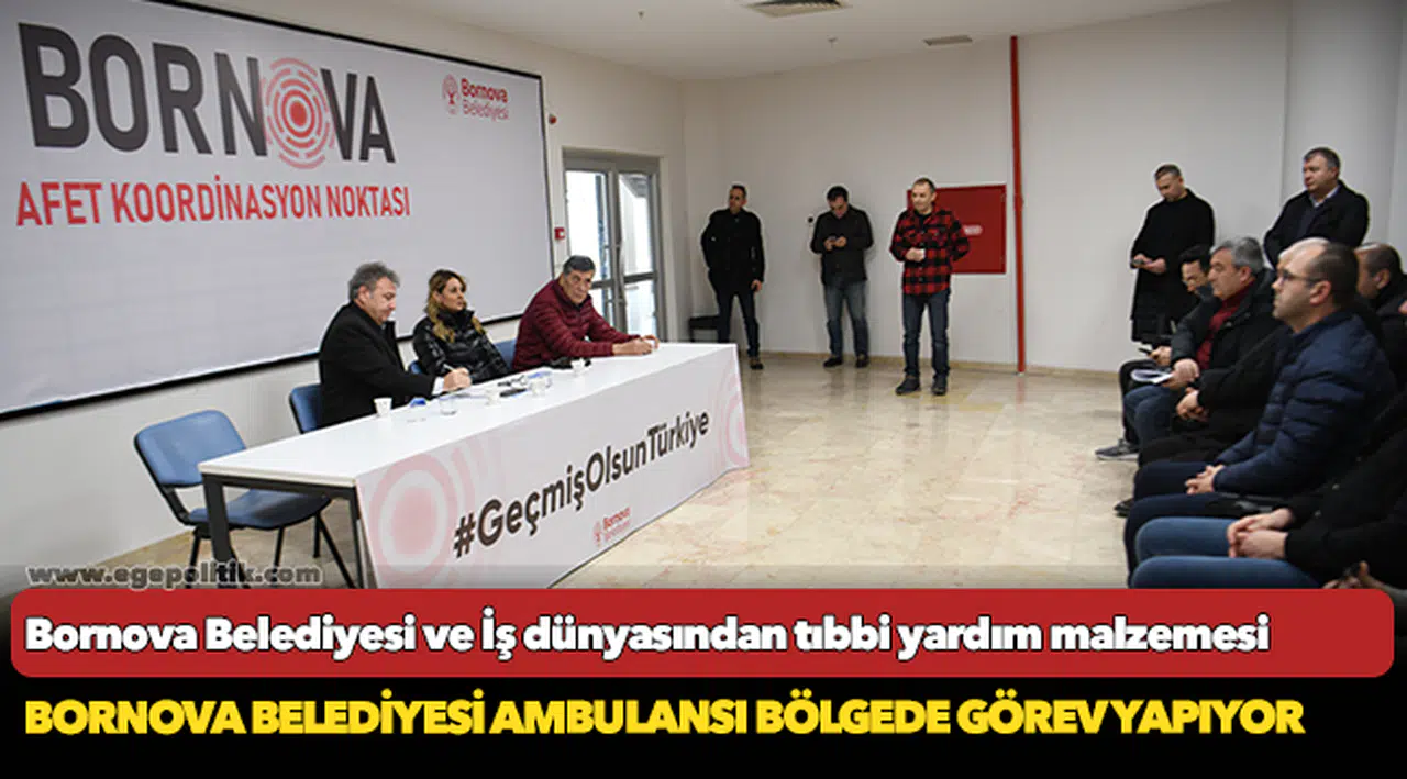 Bornova Belediyesi ve İş dünyasından tıbbi yardım malzemesi