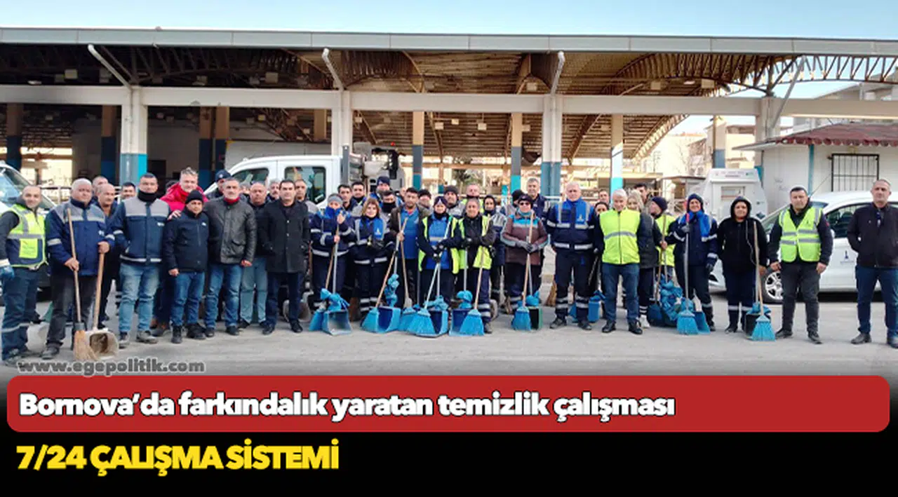 Bornova’da farkındalık yaratan temizlik çalışması