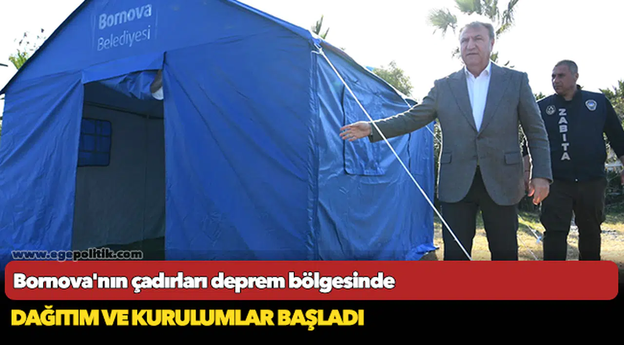 Bornova'nın çadırları deprem bölgesinde