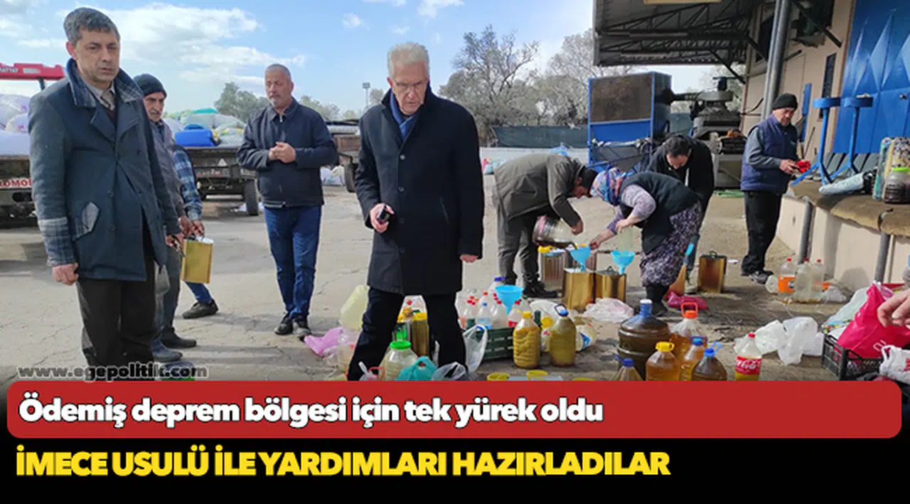 Ödemiş deprem bölgesi için tek yürek oldu