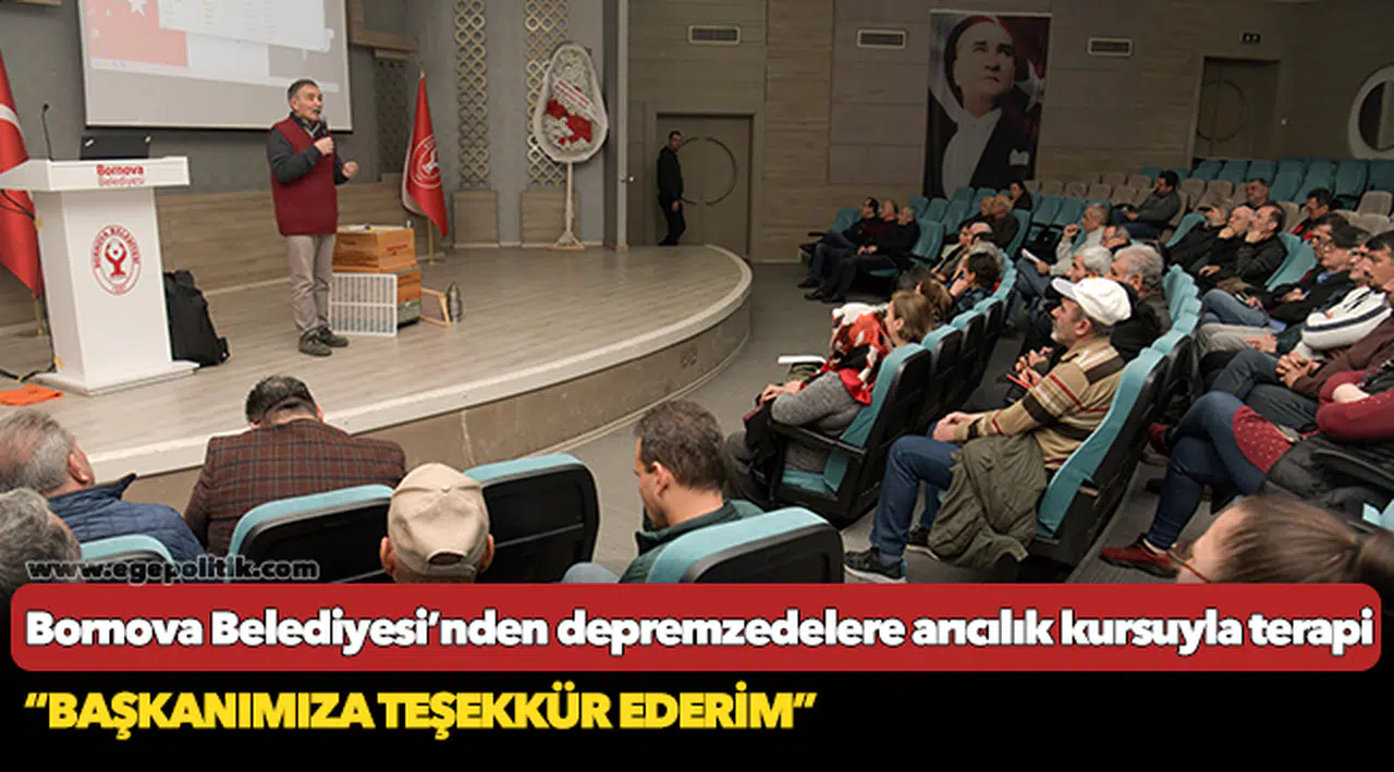 Bornova Belediyesi’nden depremzedelere arıcılık kursuyla terapi