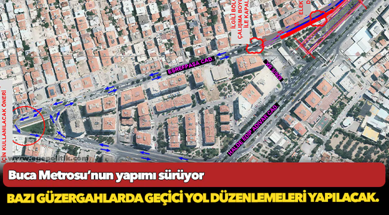 Buca Metrosu’nun yapımı sürüyor