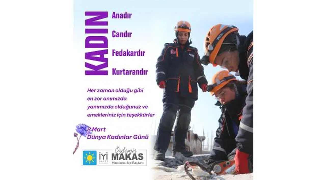 Deprem bölgesindeki kadınlara Menderes'ten mesaj