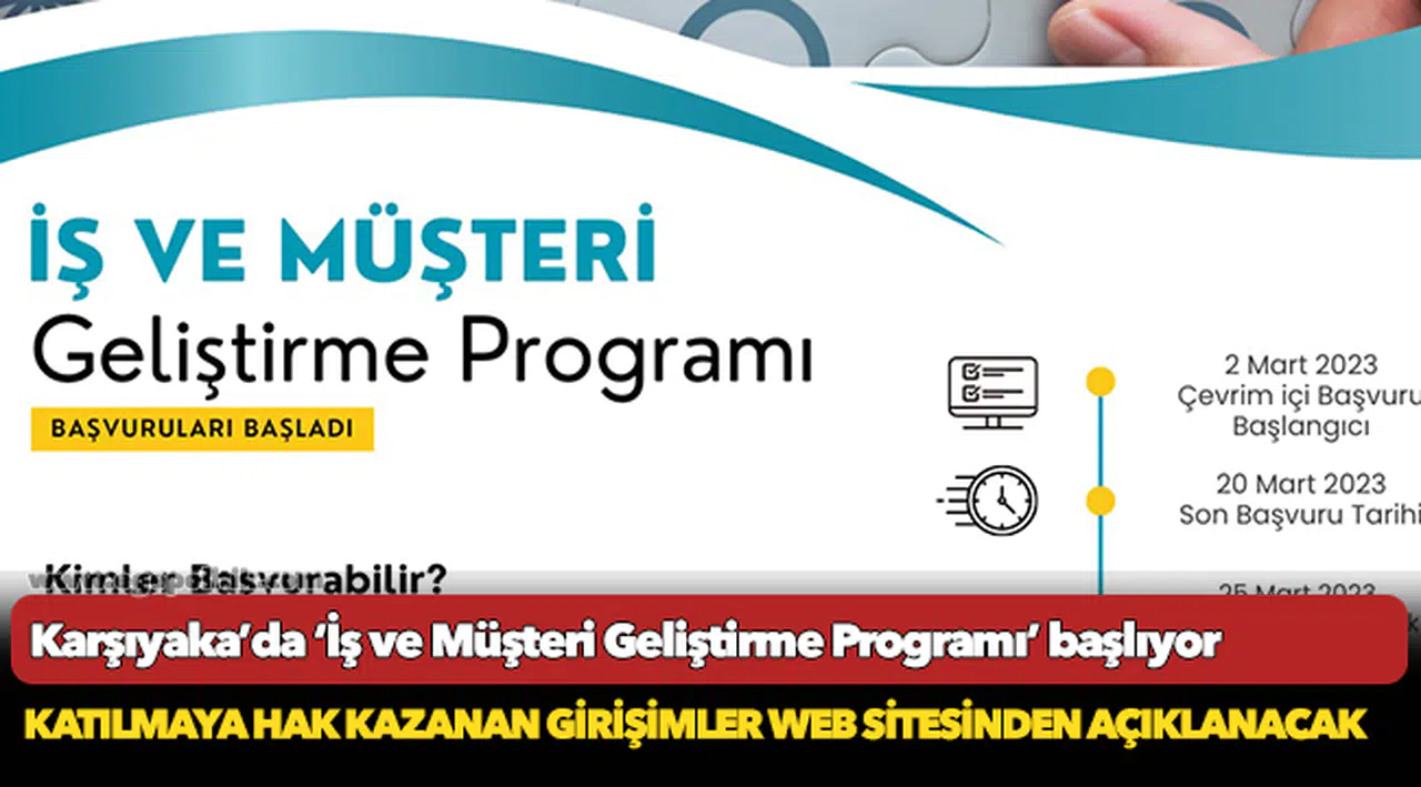 Karşıyaka’da ‘İş ve Müşteri Geliştirme Programı’ başlıyor