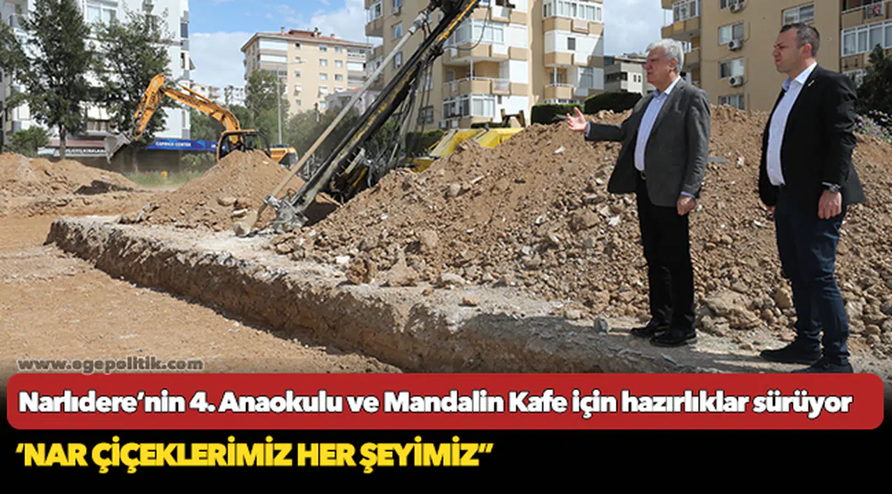 Narlıdere’nin 4. Anaokulu ve Mandalin Kafe için hazırlıklar sürüyor
