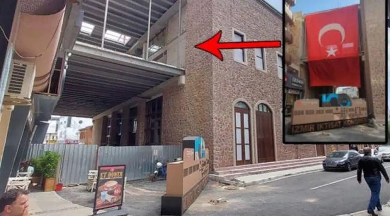 İzmir İktisat Kongresi binasının inşaatı bitmeden açılışı yapılmış
