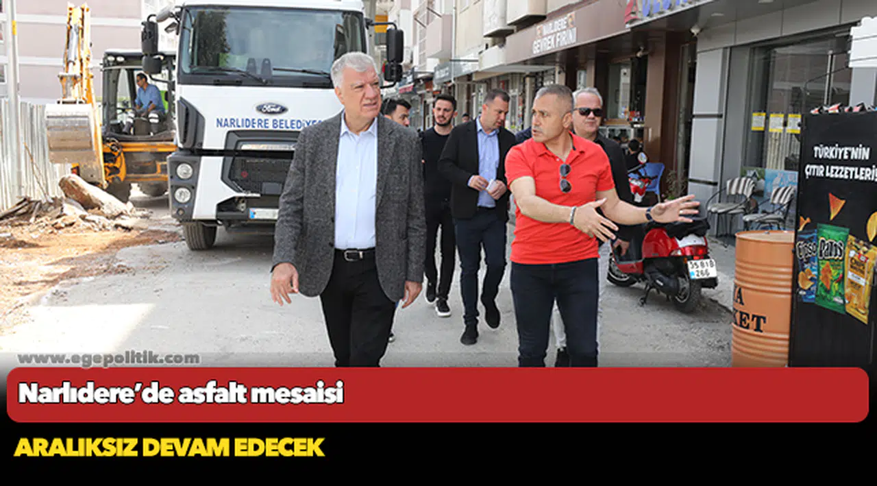 Narlıdere’de asfalt mesaisi
