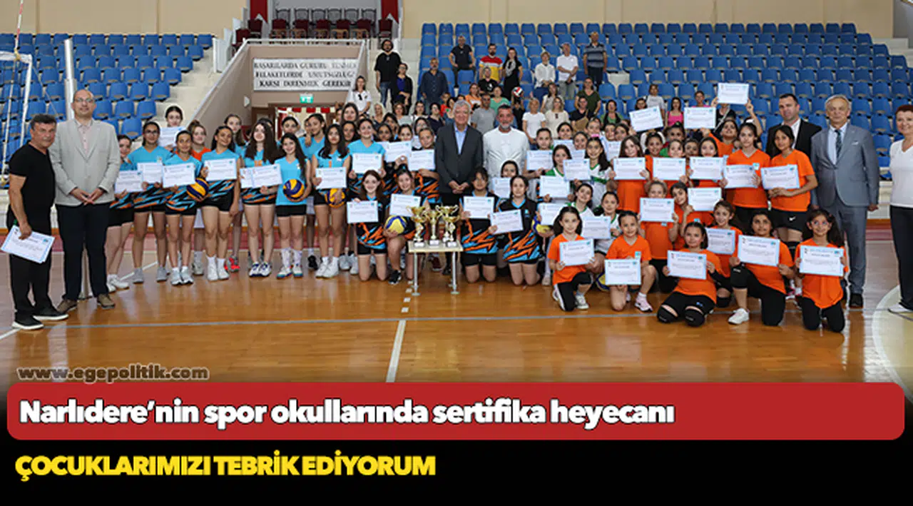 Narlıdere’nin spor okullarında sertifika heyecanı
