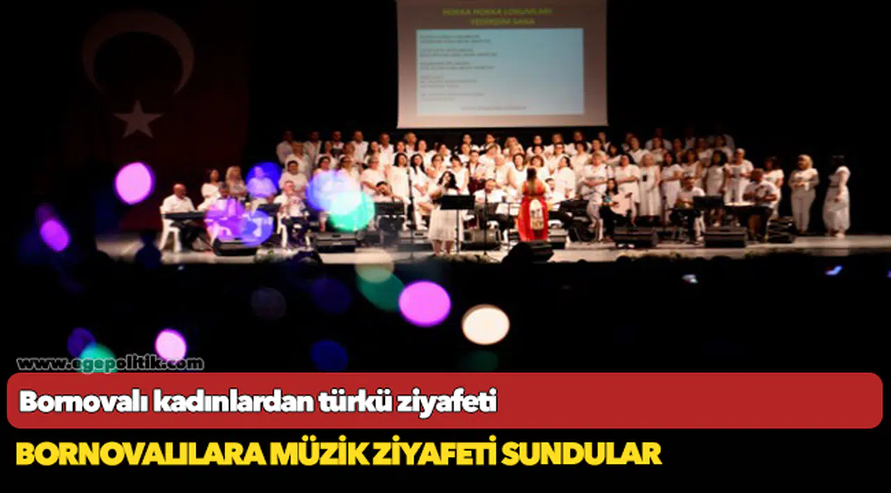 Bornovalı kadınlardan türkü ziyafeti