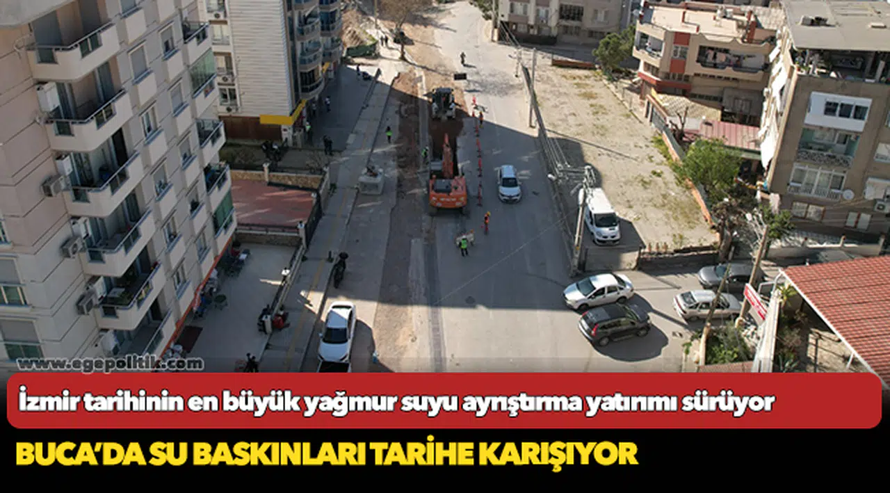 İzmir tarihinin en büyük yağmur suyu ayrıştırma yatırımı sürüyor