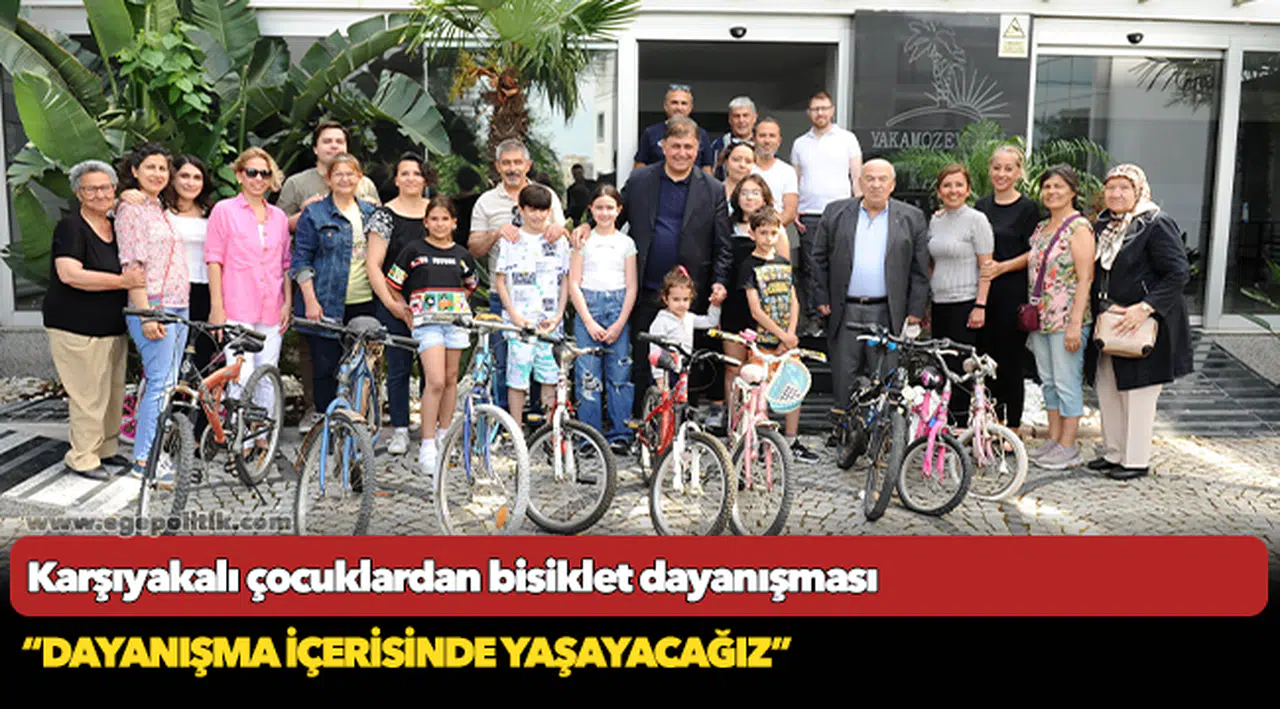 Karşıyakalı çocuklardan bisiklet dayanışması