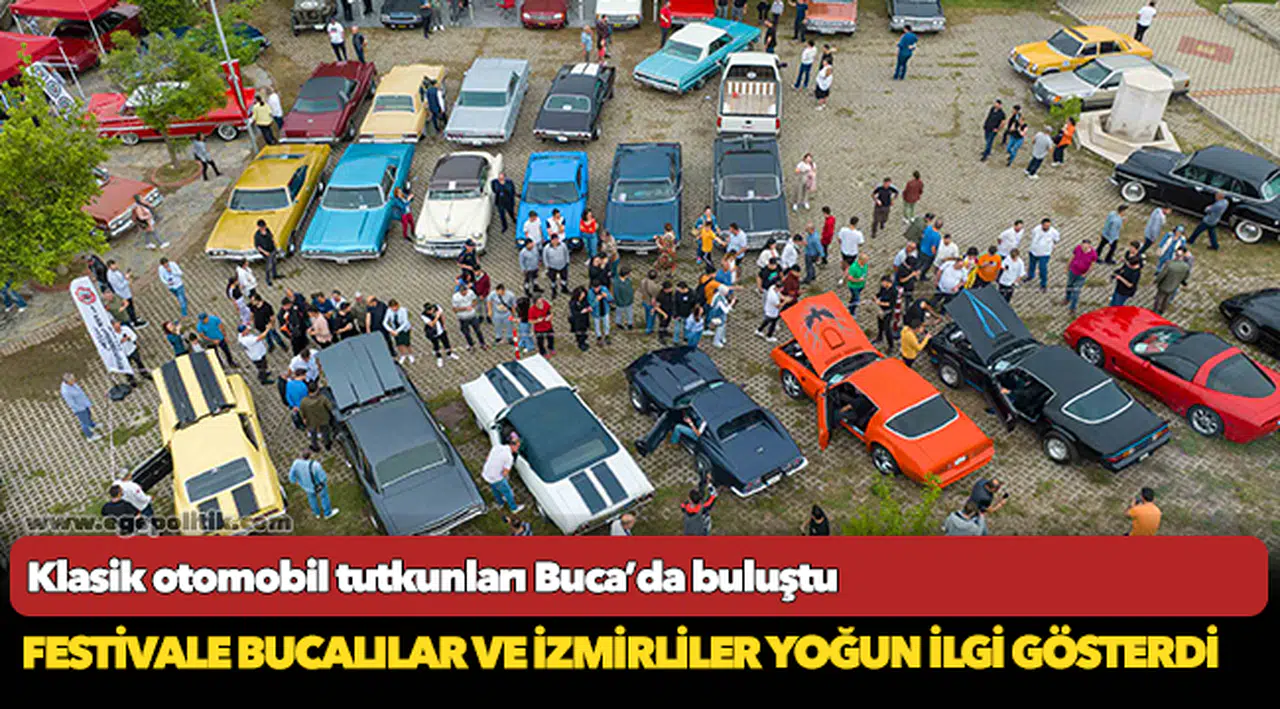 Klasik otomobil tutkunları Buca’da buluştu