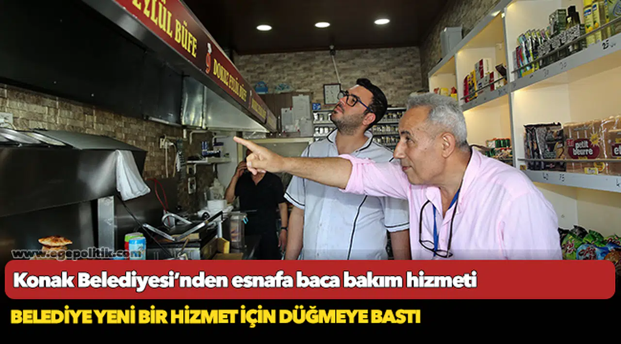 Konak Belediyesi’nden esnafa baca bakım hizmeti
